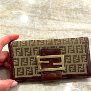 Fendi Brown and Tan Wallet